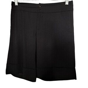 Marc by Marc Jacobs Black Wool Blend Cuffed Dress Shorts Size 2